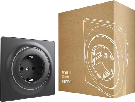 Gniazdo Fibaro walli n typ f - antracyt - klasyczny element podstawowy