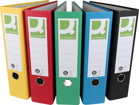 Segregator Q-connect, format A4, wykonany z papieru Recycolor, grzbiet 8 cm, mix kolorów