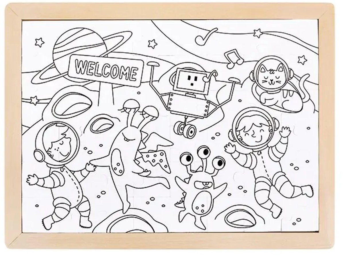 Puzzle z kosmicznymi przyjaciółmi Hape