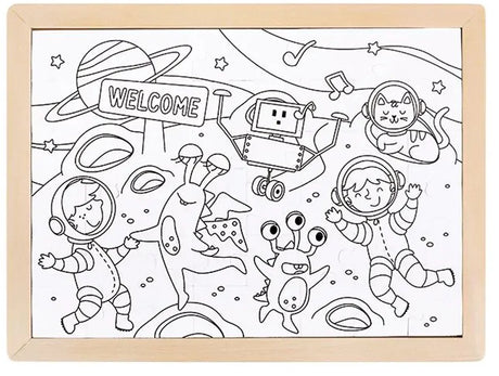 Puzzle z kosmicznymi przyjaciółmi Hape