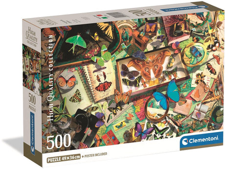 Puzzle Clementoni kolekcjoner motyli, 500 elementów.