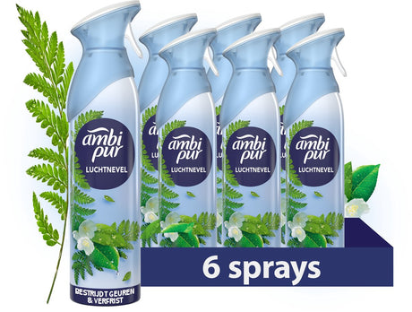 Odświeżacz powietrza w sprayu Febreze Ambi Pur Air Effects - poranna rosa - 6 x 185 ml