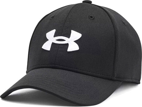 Męska czapka z daszkiem Under Armour m Blitzing Low str-blk - czarno - biała