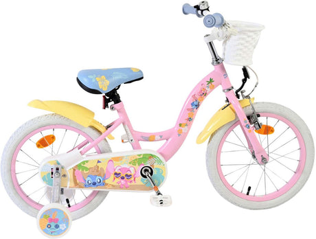 Disney Stitch Dziecięce rower - dziewczyny - 16 cali - Cream Coral Blue