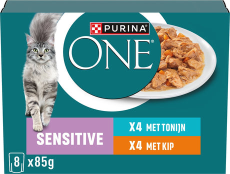 Purina One Sensitive - mokra karma dla kotów - kurczak z tuńczykiem - 40 x 85 g