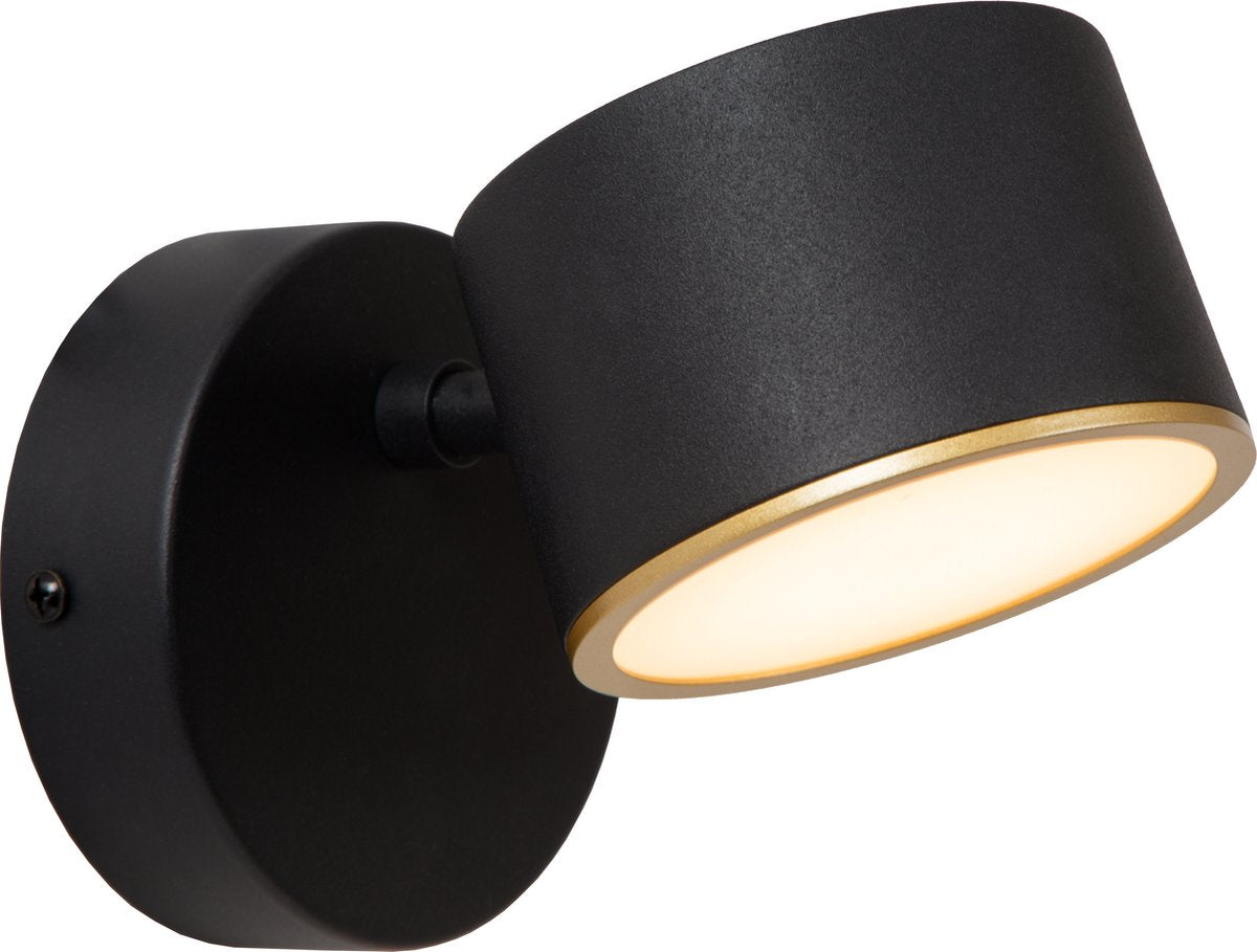 Lucide Gian - kinkiet - LED ściemnialny - 1x9w 2700k - czarny