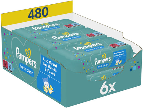 Chusteczki dla niemowląt Pampers Fresh Clean 6 opakowań = 480 chusteczek