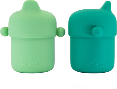 Pura my-my™ - silikon - kubek z dzióbkiem - 150 ml - 2 szt. - mięta i mech