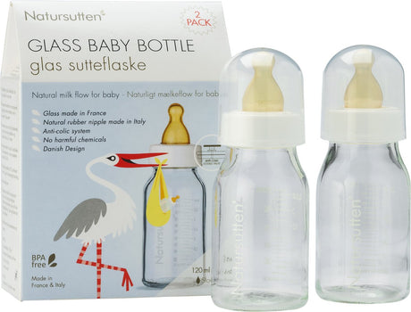 Natursutten - szklane butelki do picia - 110 ml - 2 sztuki