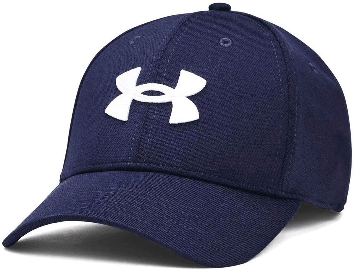 Męska czapka z daszkiem Under Armour m Blitzing Low str-blu - granatowy - biały