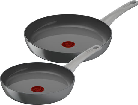 Tefal renew on - zestaw patelni - ø24 i ø28 cm - bez pfas - ceramiczny - nadaje się do indukcji