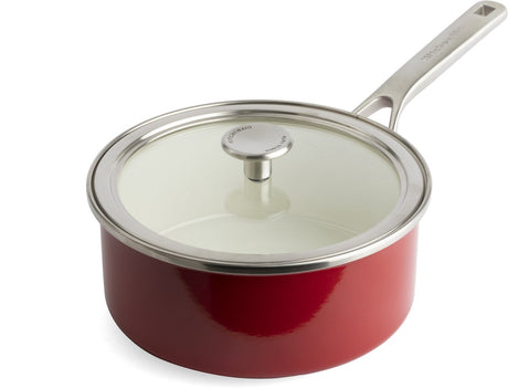 Kitchenaid Rondel emaliowany ze stalowym rdzeniem 20 cm 2,4 l - czerwień cesarska - indukcja - bez pfas
