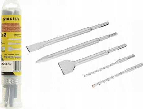 Dłuto Stanley i wiertła sds+ 5 w zestawie, ø6x160, 8x160, dłuto szpiczaste sta54400-xj