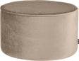 Pufa niska Woood Sara - aksamit - khaki - 60x36x60