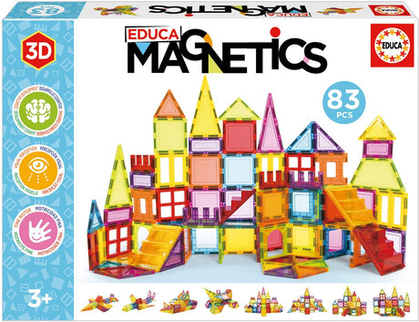 Educa - magnetyczne - płytki magnetyczne - panele magnetyczne - płytki magnetyczne - 83 sztuki