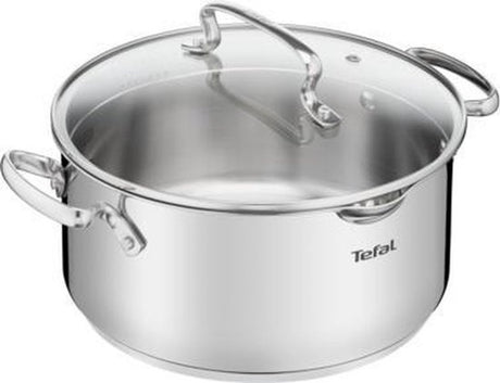 Patelnia Tefal duetto+ - okrągła - 18 cm - stal nierdzewna - z pokrywką