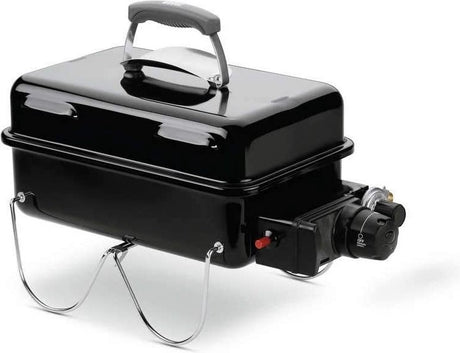 Przenośny grill gazowy Weber - 41x26 cm - palniki ze stali nierdzewnej - głowica kontroli gazu - w zestawie. pokrywka