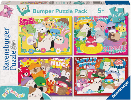 Puzzle Ravensburger Squishmallows 4 w 1, 100 elementów