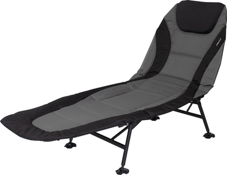 leżak Royal 200 x 75 cm poliester antracytowy czarny
