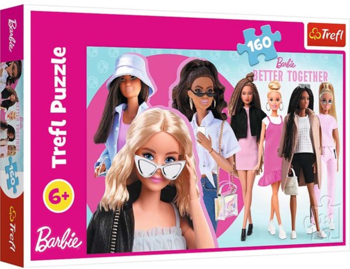 Trefl puzzle barbie 160 elementów - kolorowe puzzle dla dzieci.