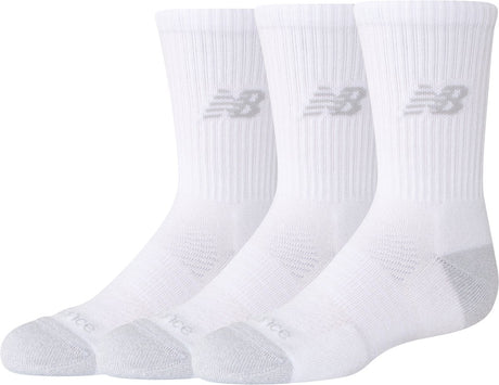New Balance Youth Active Crew skarpetki 3 pary skarpet sportowych unisex - białe