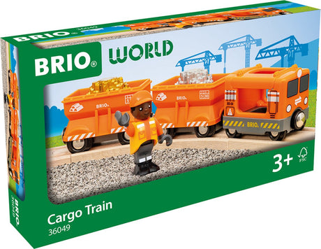 Ravensburger Brio - 36049 pociąg towarowy | Zabawkowy pociąg ze złotym i srebrnym ładunkiem dla dzieci od 3 lat