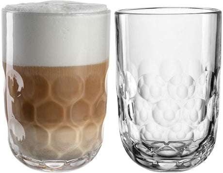 Leonardo gocce 1 szklanka do latte macchiato 390ml - zestaw 2