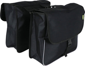Dresco Basic Shopper podwójna torba rowerowa 32 litrowa nylonowa czarna