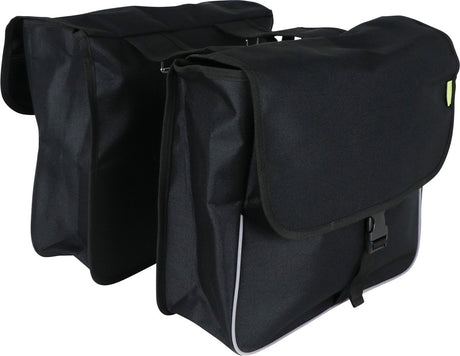 Dresco Basic Shopper podwójna torba rowerowa 32 litrowa nylonowa czarna