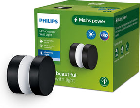 Philips led philips laven wandlamp - zwart - geïntegreerde led