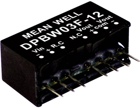 MW Mean Well DPBW03G-15 Moduł konwertera DC DC 100 MA 3 W Liczba wyjść: 2 x zawartość 1 szt.