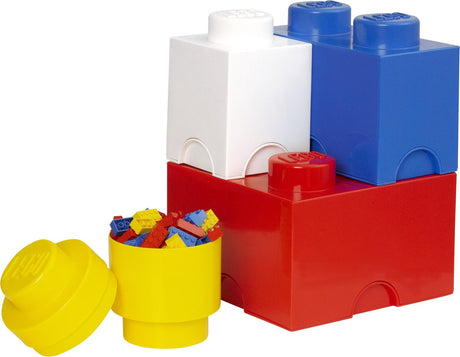 Lego - zestaw 4 klocków do przechowywania - polipropylen - wielokolorowy