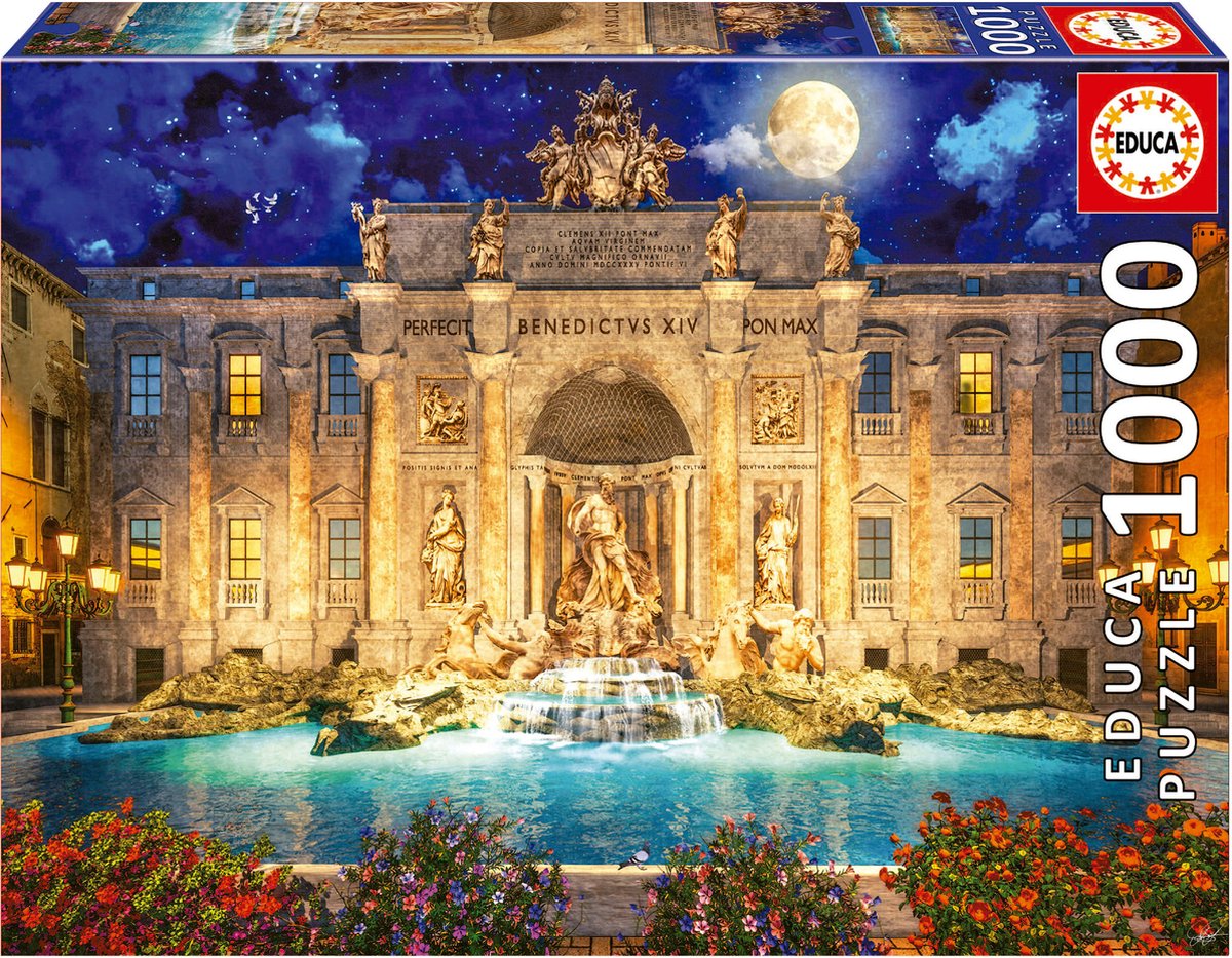 Educa - puzzle - 1000 elementów - fontanna di Trevi - układanka
