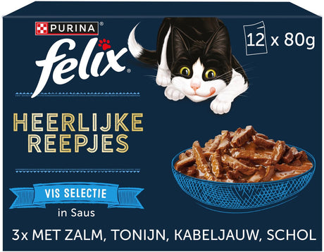 Felix pyszne paski - karma mokra dla kotów - selekcja ryb - 48 x 80 g