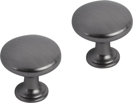 Differnz | meubelknop rond - bol | 30 mm | gun metal