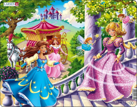 Księżniczki Larsen – puzzle – fantasy i historia – księżniczki – puzzle edukacyjne dla dzieci – 24 elementy – wyprodukowane w Norwegii – bardzo grube elementy o grubości 2,5 mm – tacka ze stałą krawędzią