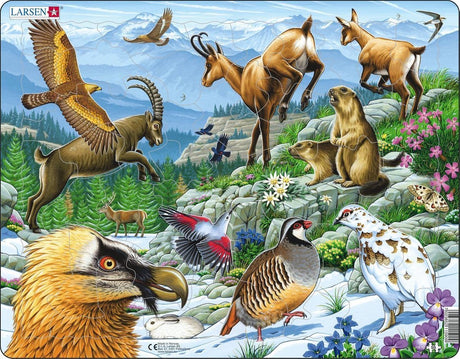 Puzzle Selecta Larsen zwierzęta - Alpy, 55 szt.