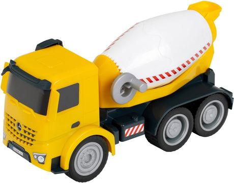 Klein zabawki mercedes benz arocs - betoniarka - wewnątrz i na zewnątrz - żółty - skala 1:24 - zabawki