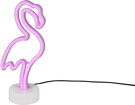 Rl live your light reality flamingo – lampa stołowa – biała – w komplecie. 1x SMD 1,5 W - złącze USB - nie nadaje się do ściemniania - przystosowane do zasilania akumulatorowego