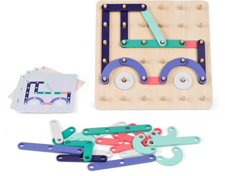 BS Toys drewniana geo deska - 40 szt.