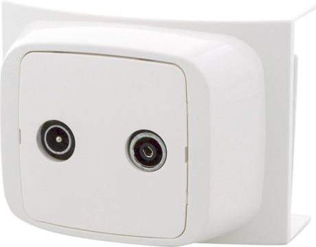 Gniazdo Attema k40 – radio – telewizor – biel polarna