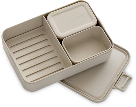 Brabantia sprawia, że pojemnik na chleb bento na lunch - w tym pudełko na bento - duży - plastik - miękki beż