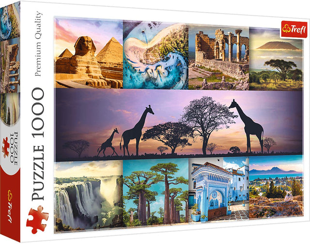 Trefl puzzle Afryka - 1000 elementów - układanka puzzli kolaż.