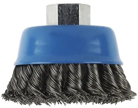 Bosch - szczotka garnkowa stalowa do szlifierek kątowych i prostych - drut falisty, mosiądzowany, 75 mm 75 mm, 0,5 mm, 12500 obr/min