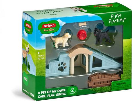 Zabawka przygodowa Schleich Farm World dla małych szczeniąt 42763