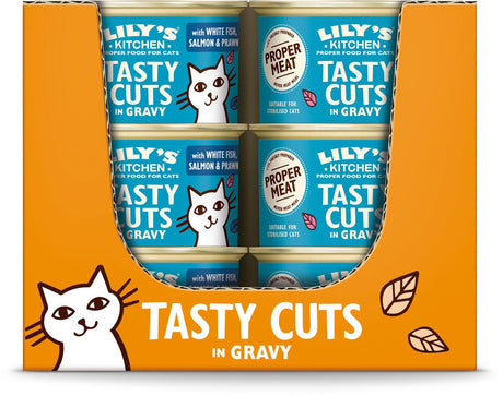 Lily's kitchen - kattenvoer - natvoer - heerlijke stukjes in saus met zeevis - 18 x 85 g