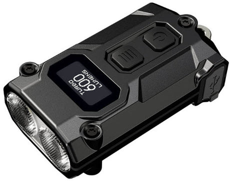 Lampka do kluczy Nitecore tini3 z możliwością ładowania, czarna