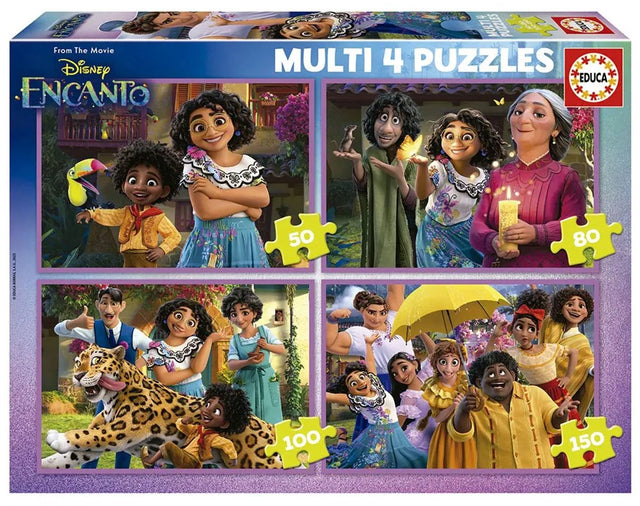 Educa - puzzle - disney encanto - 4 puzzle dla dzieci po 50-150 elementów