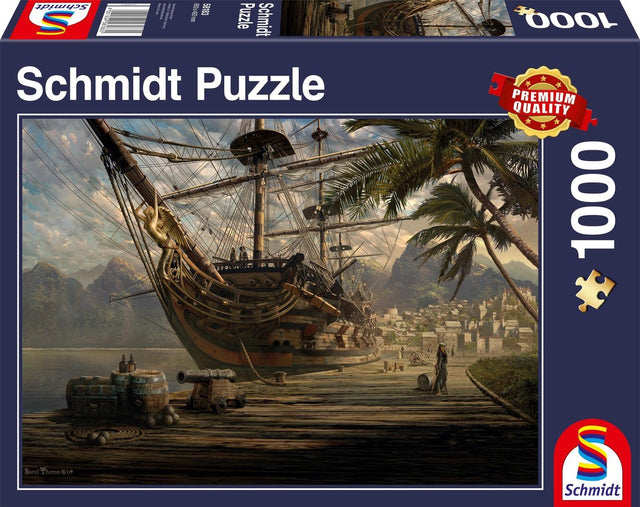 Puzzle Schmidt statek na kotwicy - 1000 elementów - od 12 lat