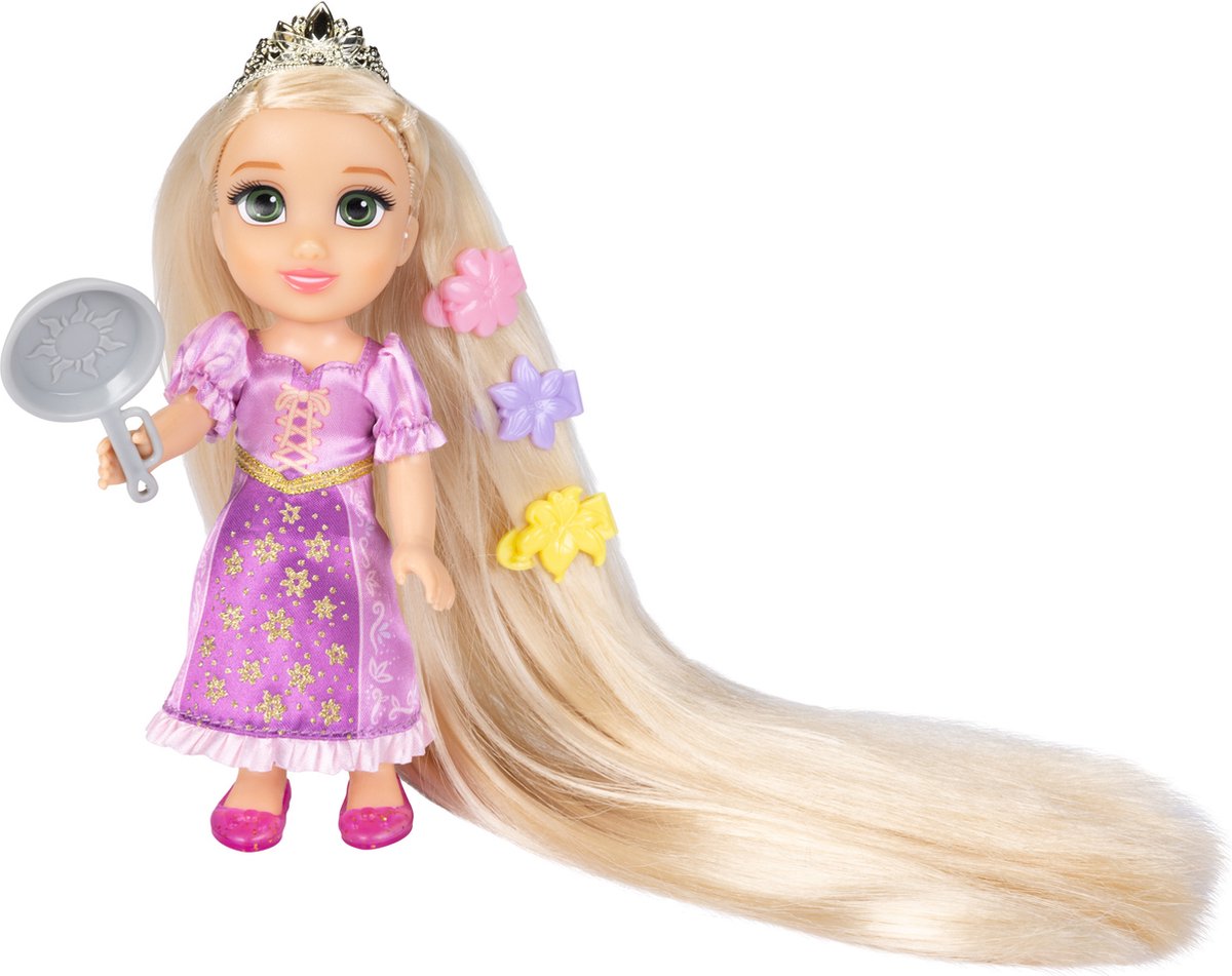 Jakks Disney Princess Roszpunka Lalka z najdłuższymi włosami Mała lalka Roszpunka z Pascalem